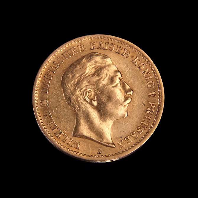 10 Mark Wilhelm II. Preußen Vorderseite mit Kaiserportrait