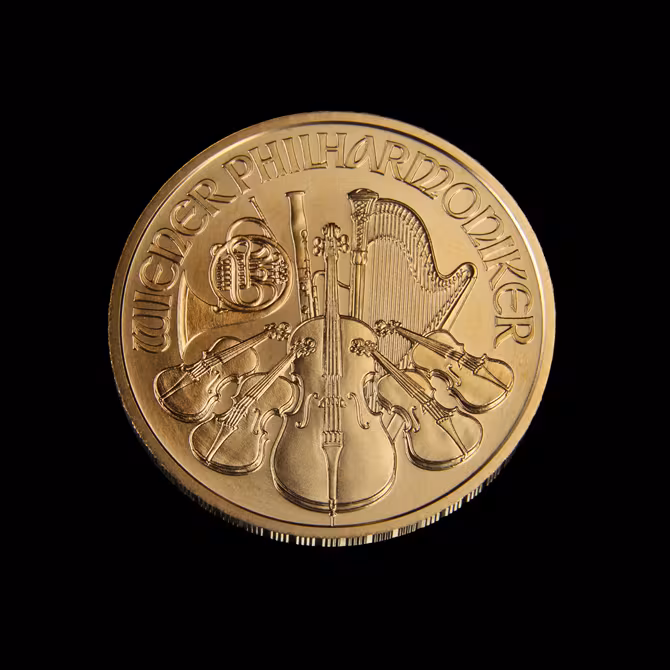 Wiener Philharmoniker Goldmünze 1/2 oz Rückseite Musikverein Wien 50 Euro