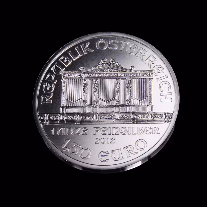 Wiener Philharmoniker Silbermuenze 1 oz 2012 Rueckseite Musikverein Wien REPUBLIK OESTERREICH 1,50 EURO