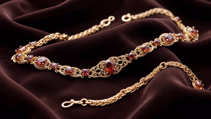 Goldketten und Halsketten mit Rubinen aus 585er Gold bei Goldmichi