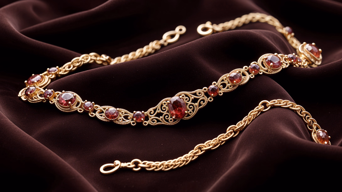 Goldketten und Halsketten mit Rubinen aus 585er Gold bei Goldmichi