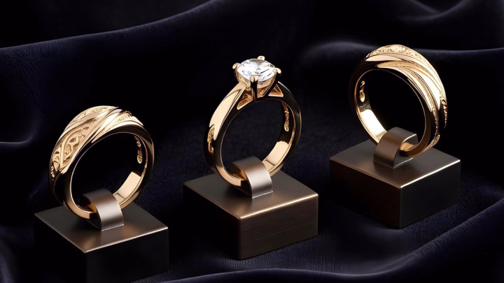 Goldringe als Trauringe und Verlobungsring mit Diamant bei Goldmichi
